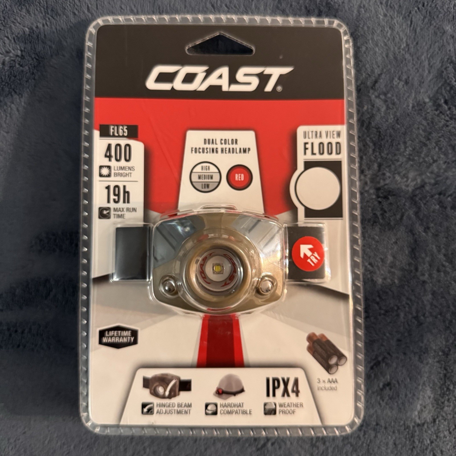 Coast Dual Color Wide Angle Flood  Beam Headlamp FL65 415 Lumens