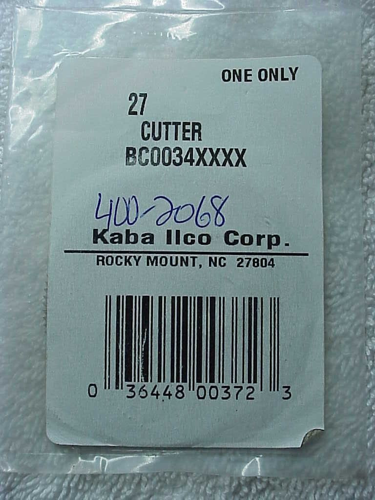 Kaba ILCO # 27 Key Machine Cutter Slotter .030 Cutting Wheel. BC0034XXXX
