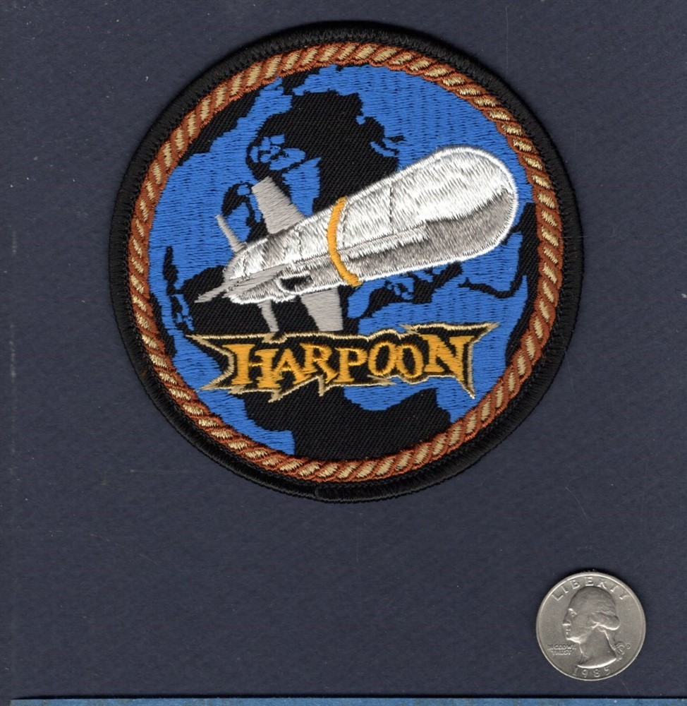 AGM-84 HARPOON Missle US Navy Squadron Weapons 4" Patch