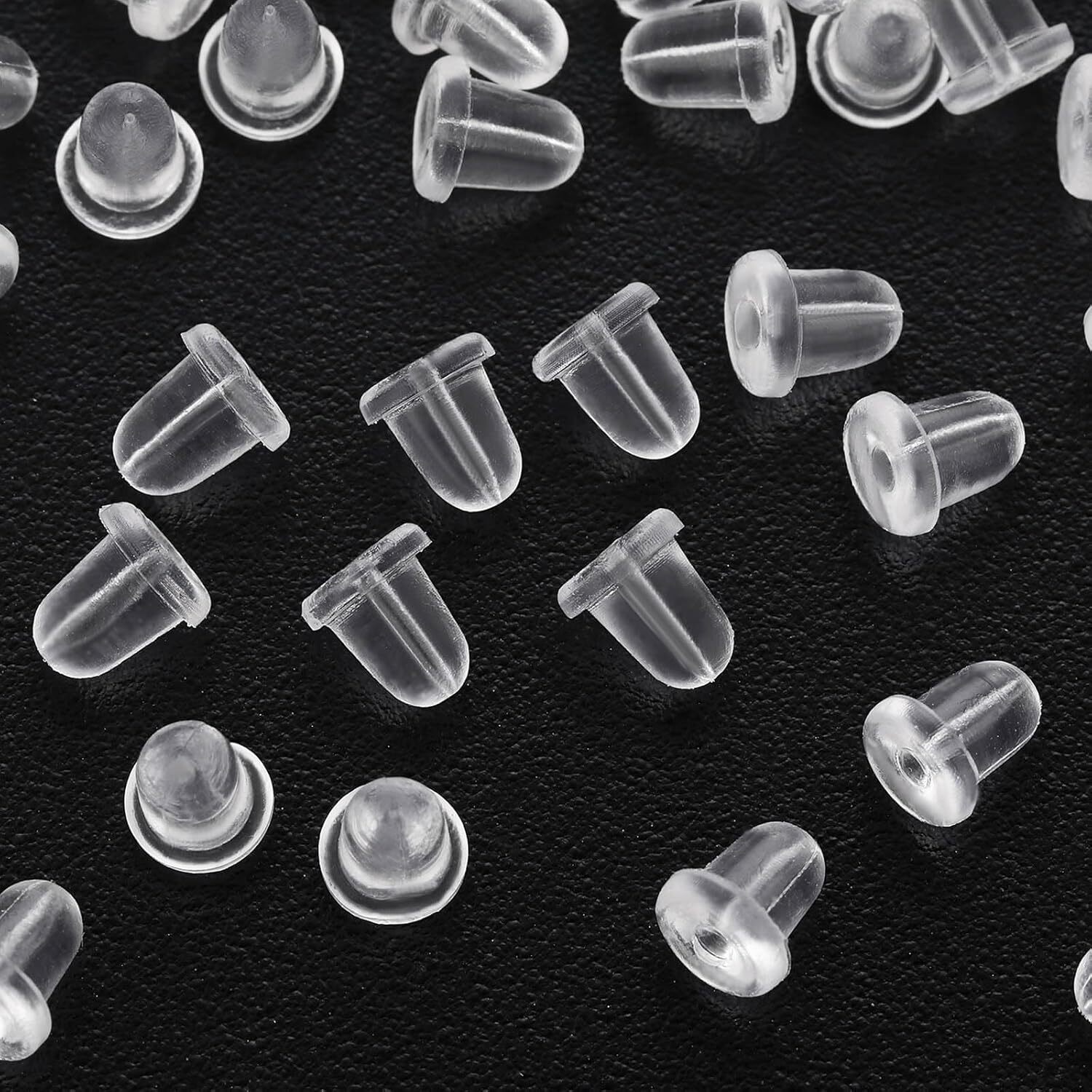 Earring Backs Rubber,200pcsSoft Clear Ear Safety Back Pads Backstops Bullet Clut