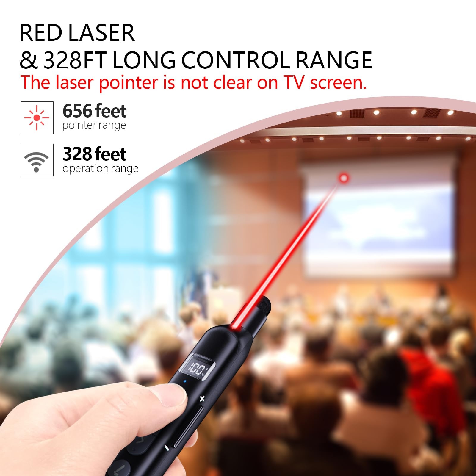 N21 Bluetooth Presentation Clicker with Telescopic Teaching Pointer, Presenta...