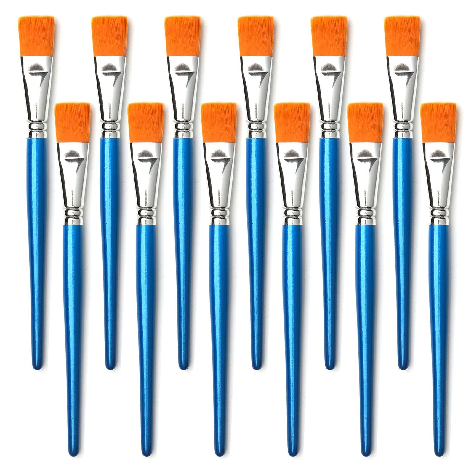 1 inch Flat Paint Brushes for Acrylic Painting Large Synthetic Paint Brushes