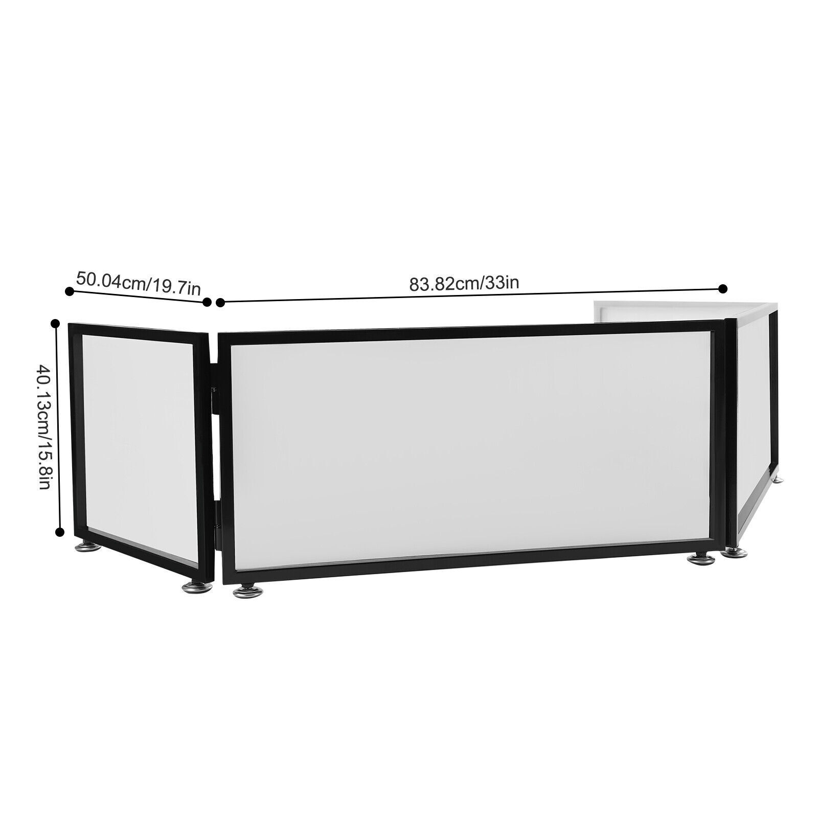 Portable Event Facade 4 Sections Tabletop DJ Booth Foldable Cover Screen] US HOT