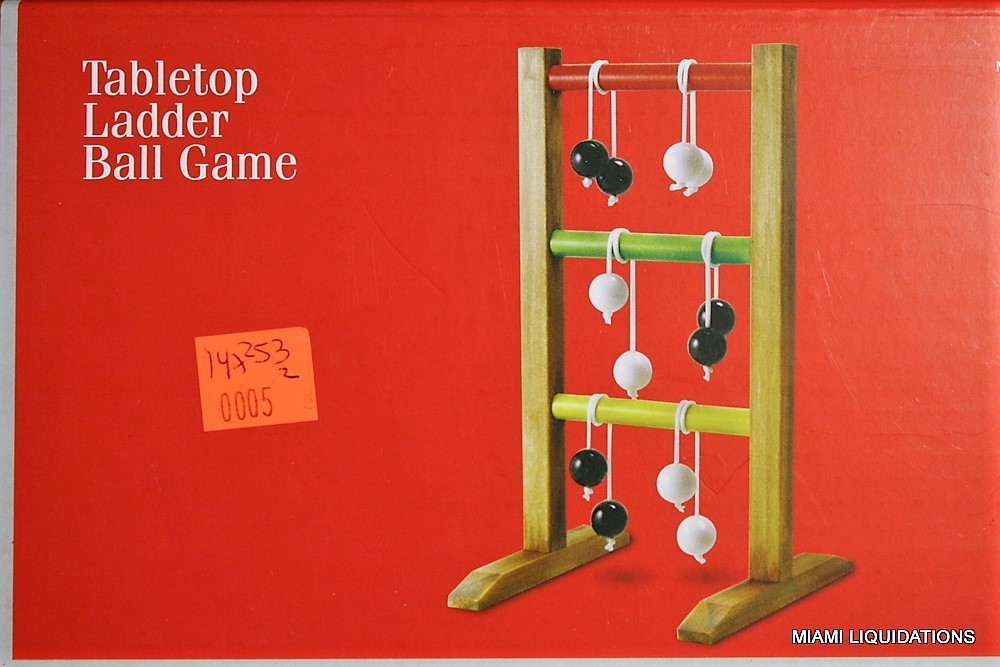 LOT of 10 Tabletop Ladder Ball Game 6 bolos wood Target Mini desktop classic