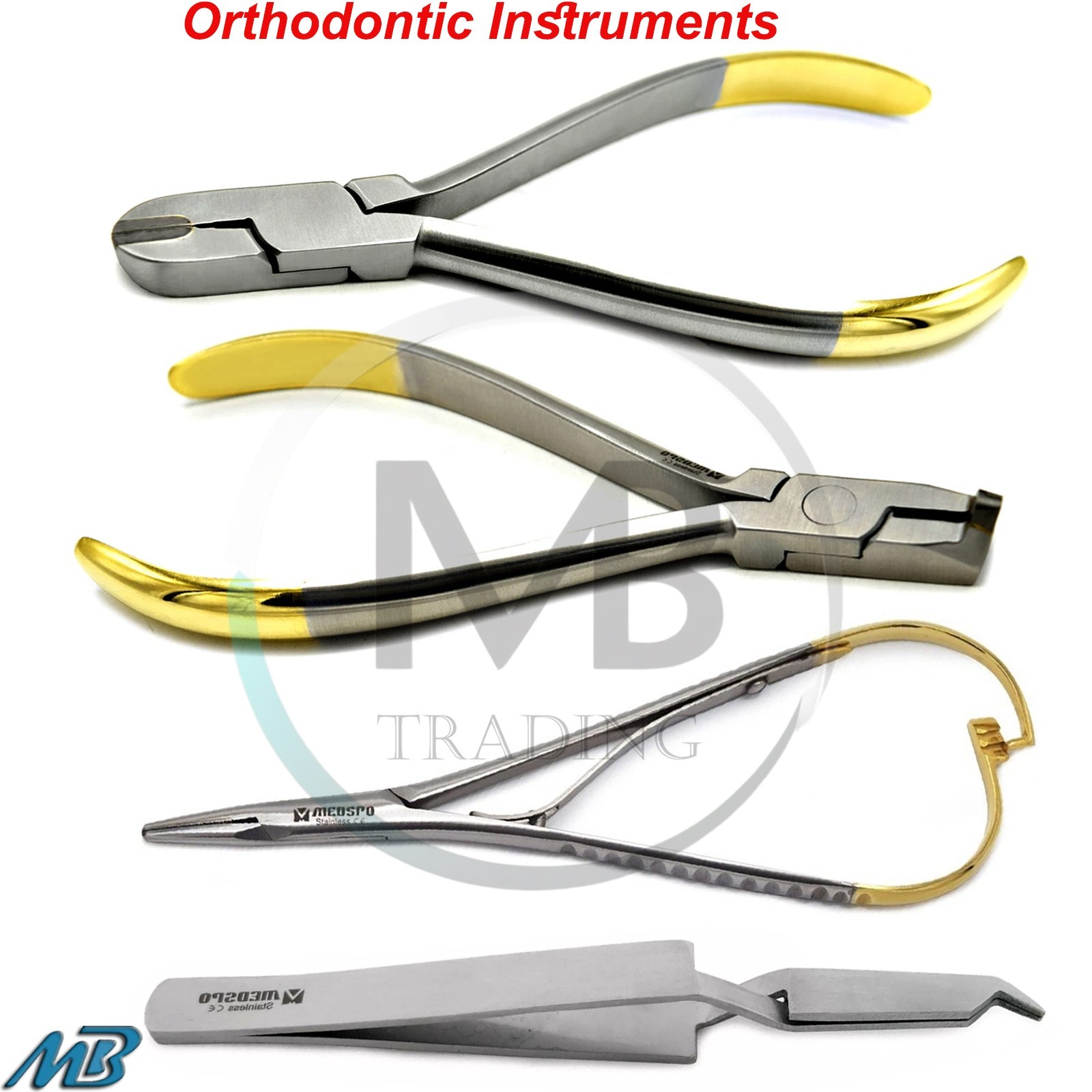Orthodontic Hard Wire & Distal End Cutter TC Bracket Tweezers Mathieu Plliers