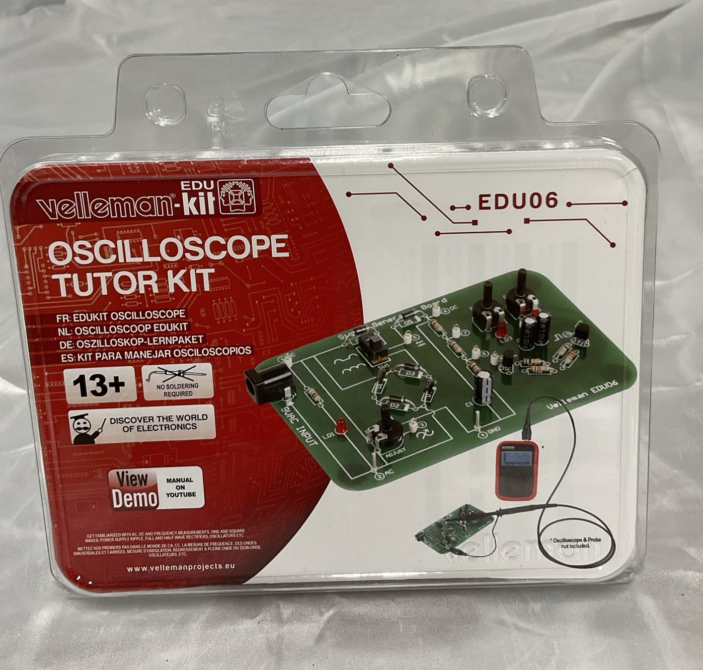 Velleman EDU06 Oscilloscope Tutor Kit Electrical Home School Shop Class New