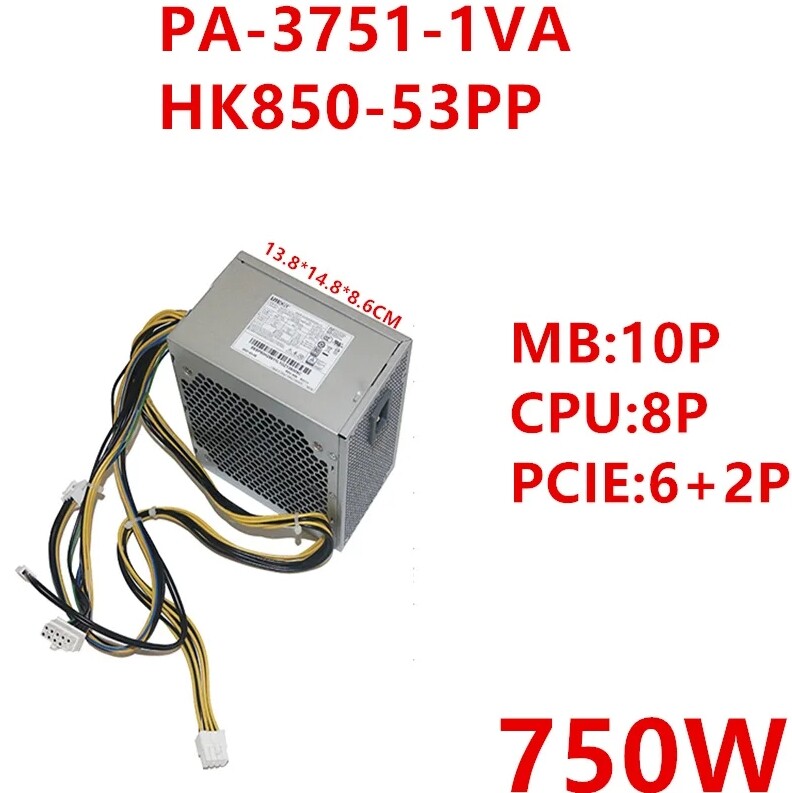 For Lenovo P350 P360 10Pin 750W Power Supply PA-3751-1 VA HK850-53PP 5P50V03190