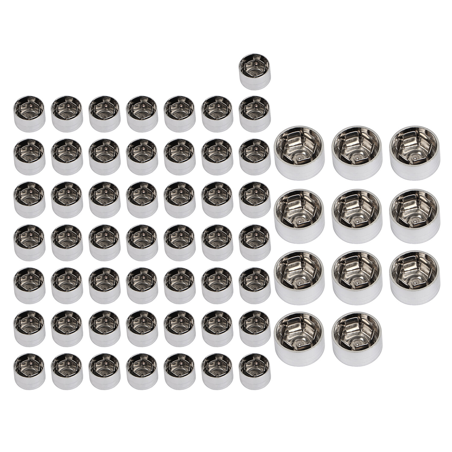 61Pcs Chrome Engine Bolt Cover For HarleySoftail Springer Slim FLS Custom FXSTC