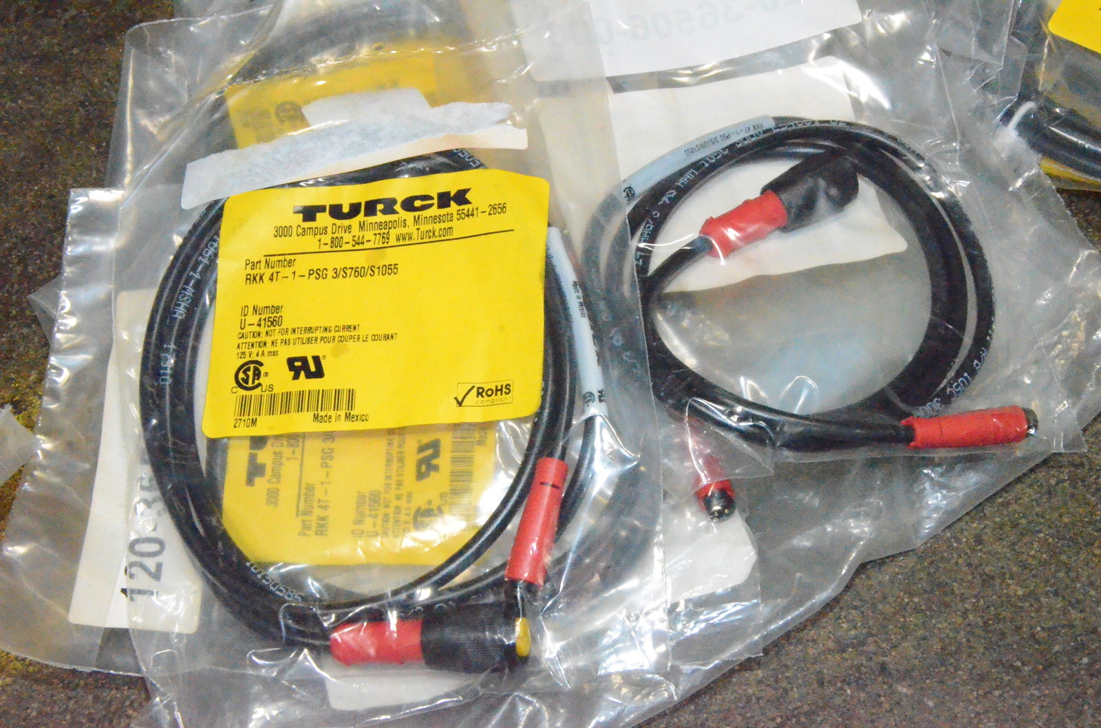 TURCK RKK 4T-1 PSG 3/S760/S1055 U-41560 Cordset NEW Open Box