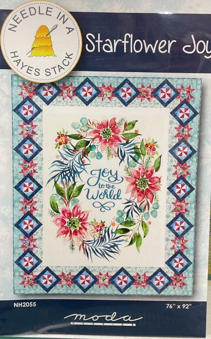NEEDLE IN A HAYSTACK #NH2055 - STARFLOWER JOY QUILT PATTERN 76 x92