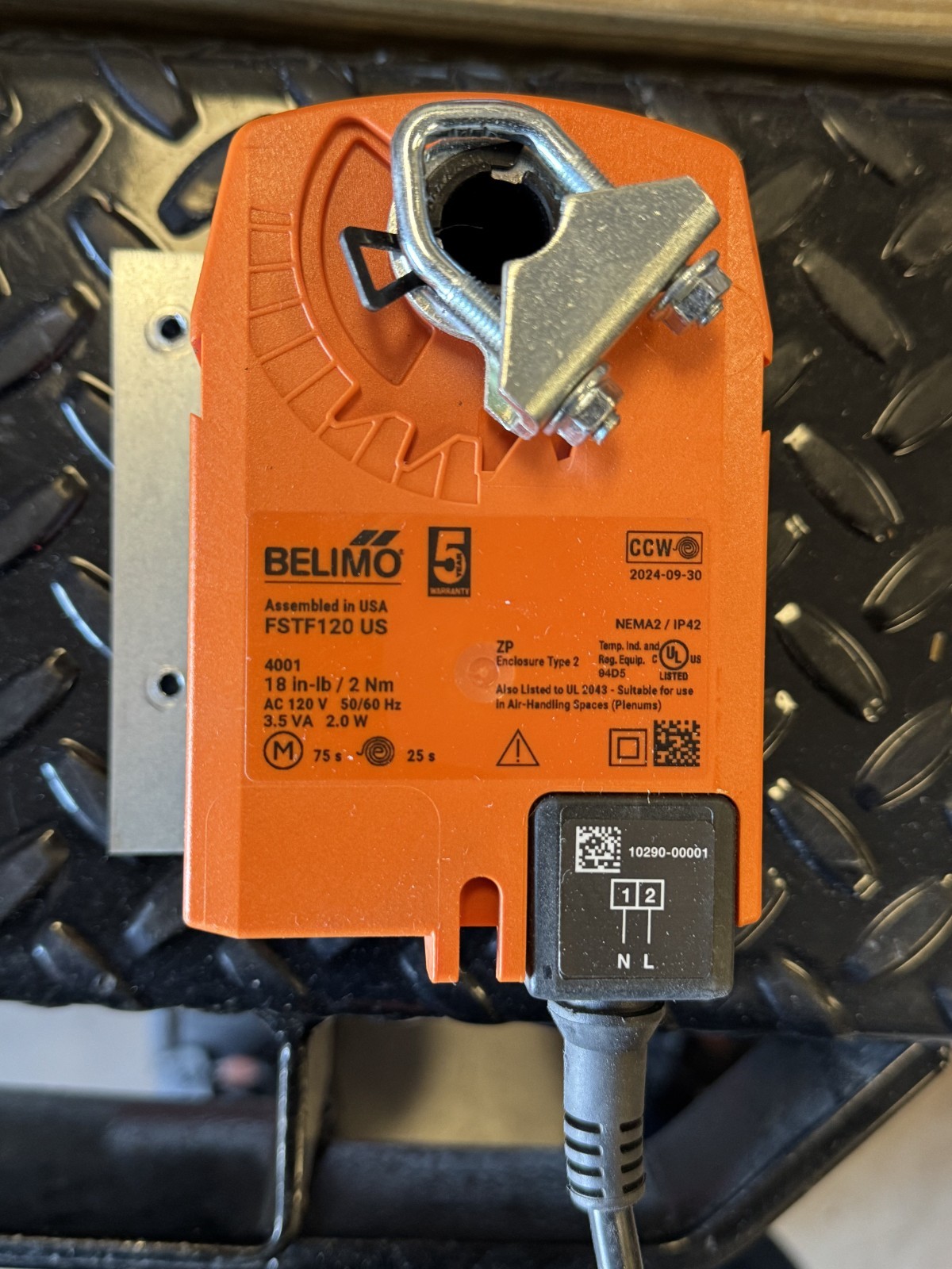 Belimo FSTF120 US Actuator 120V 18 in-lb Spring Return – New Unused