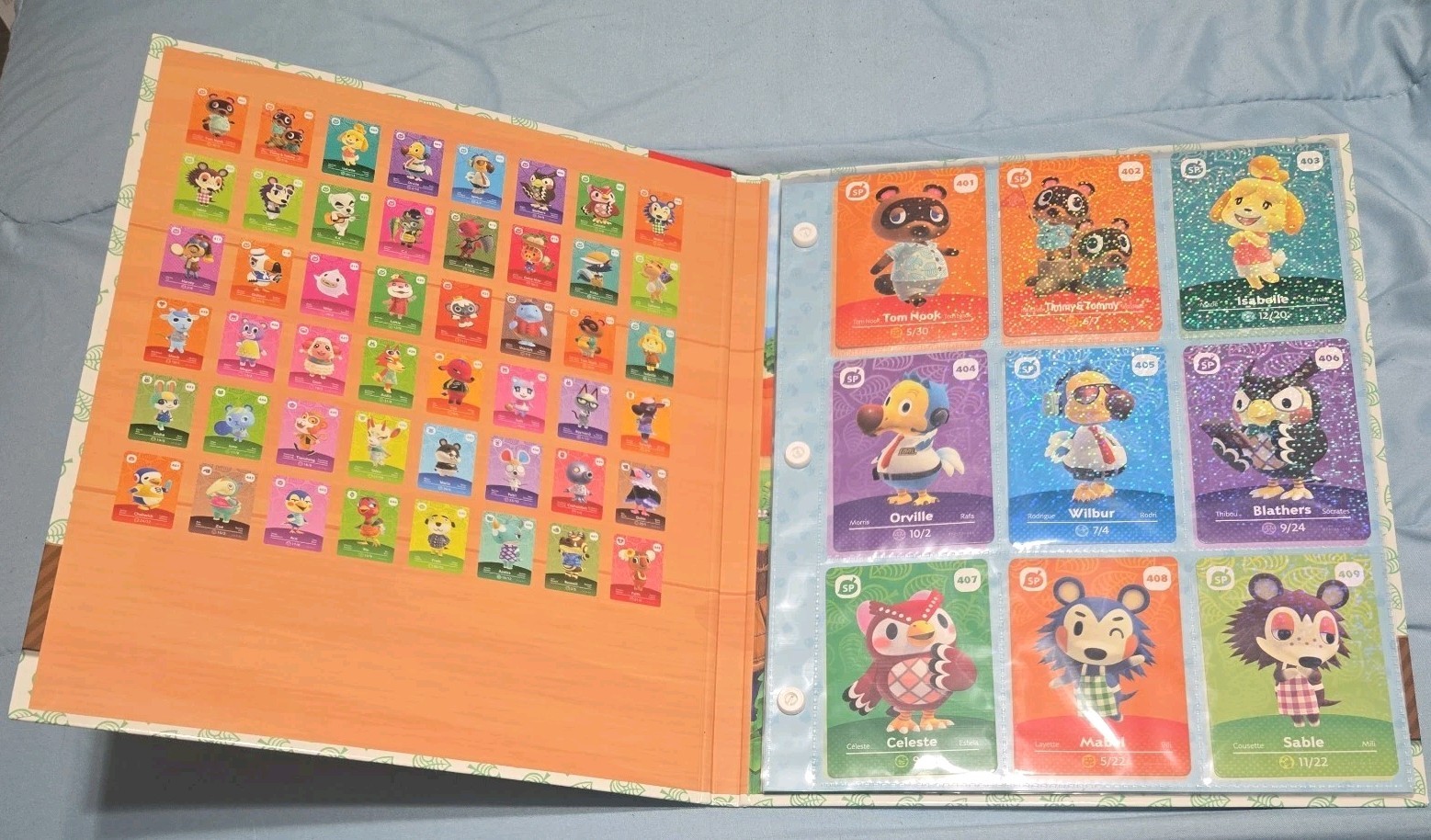 Complete Animal Crossing Series 5 Amiibo Cards & Album, Wisp, Flick, Niko, Ione