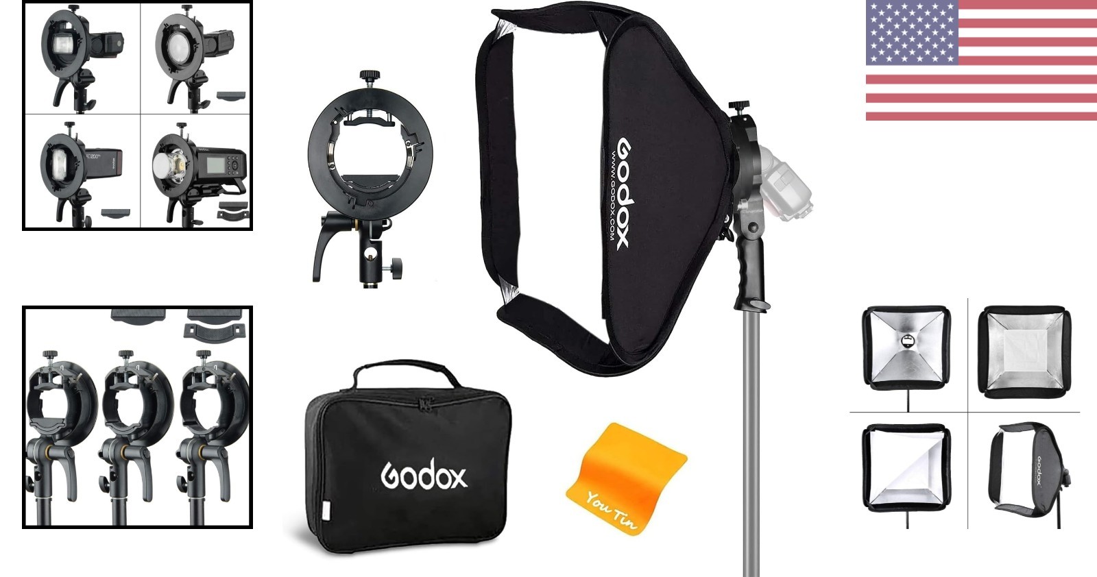 24" Softbox Kit with S2 Speedlite Bracket - Ultimate Lighting Solution