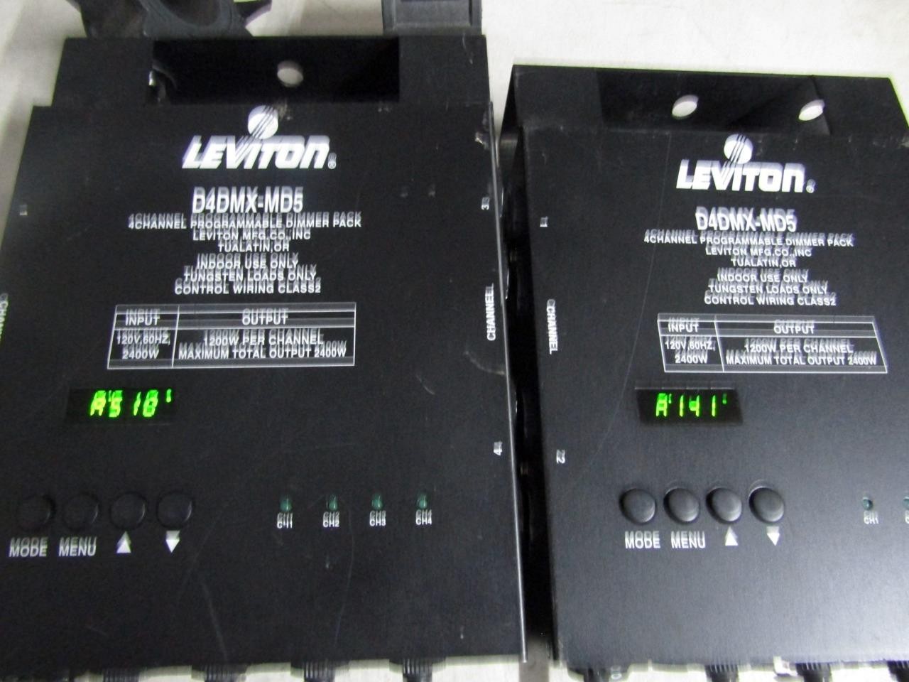 1 PAIR LEVITON Dimmers 4 Channel Programmable 5 Pin1200W Channel