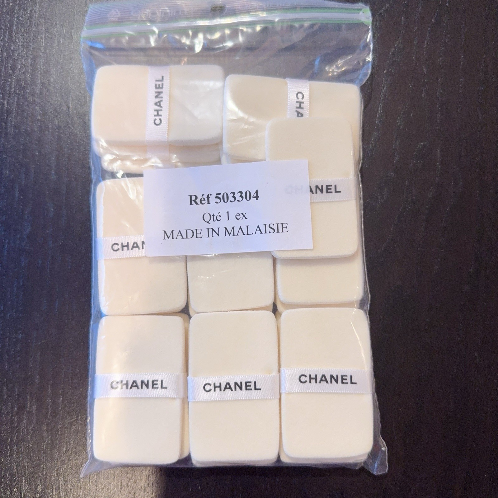 Wholesale 25pcs Chanel Sponge Puff w/Satin Ribbon Full Size For Pressed Powder