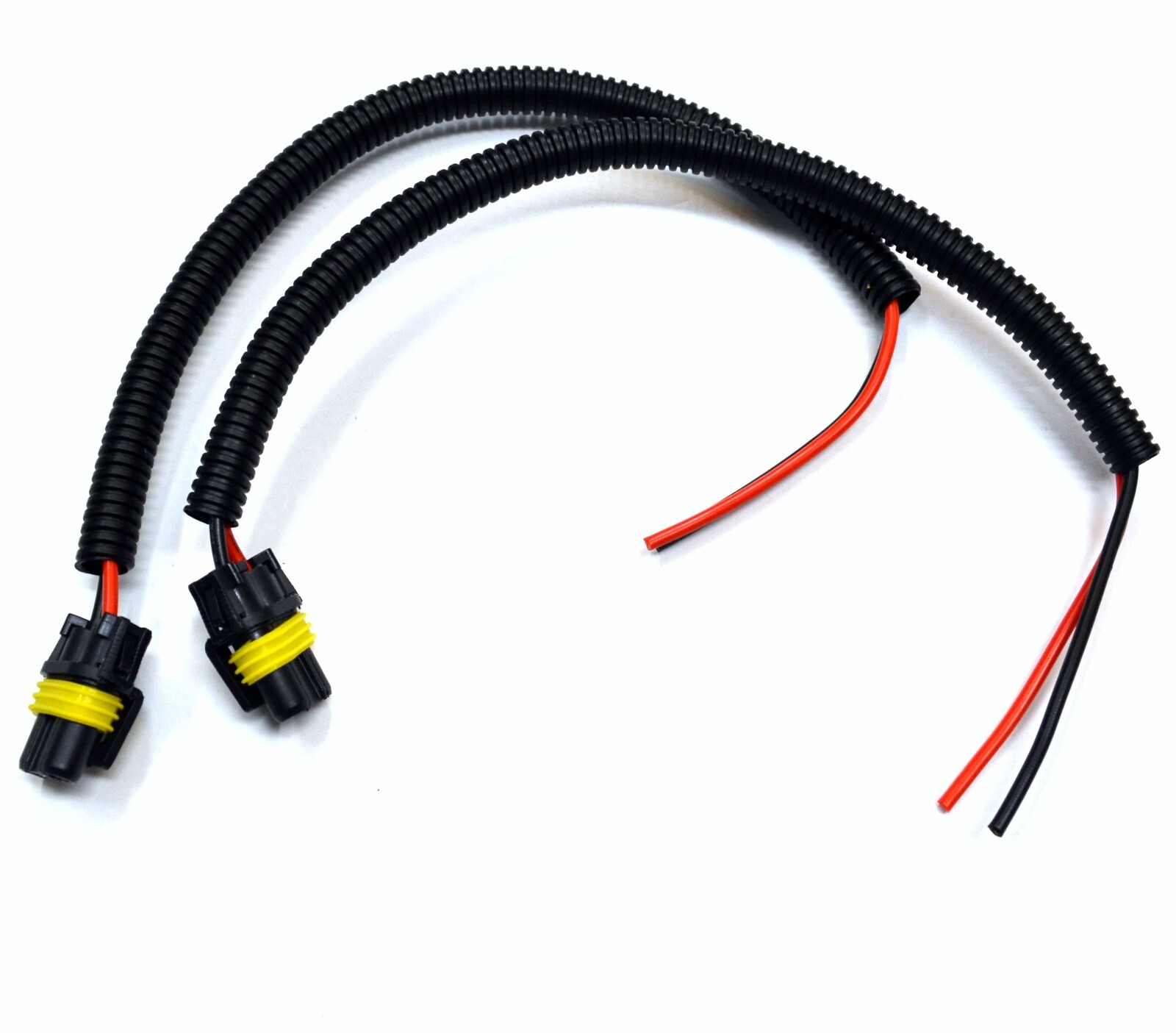 Extension Wire Pigtail Female 9012 HIR2 Two Harness Head Light Bulb Socket Plug