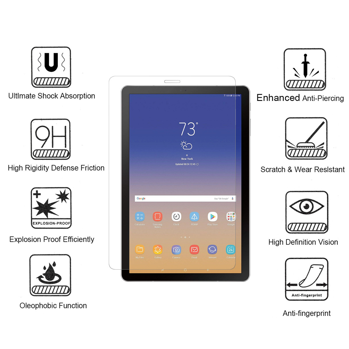 Premium Tempered Glass Film Screen Protector For Samsung Tab A 10.5 SM-T590/T595