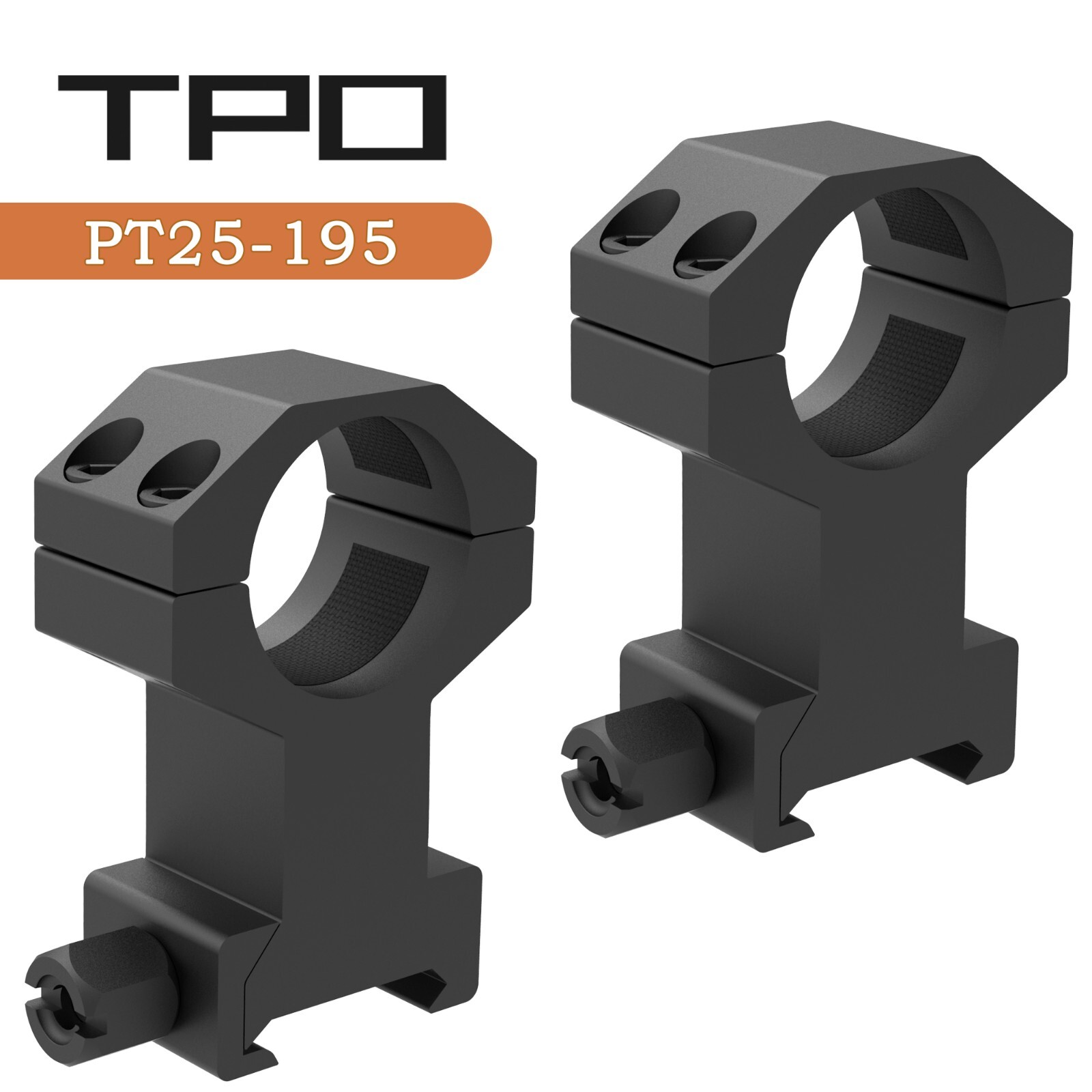 Extra High 1.95 Heavy Duty Rifle Scope 1" Inch Rings, Fits Weaver Picatinny Rail