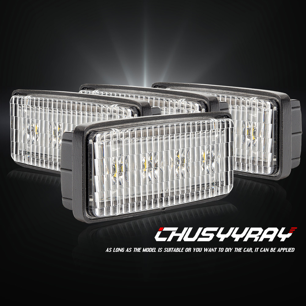 4pcs LED Upper Cab Light Fit For Deere 8000 Series: 8100, 8200, 8300, 8400