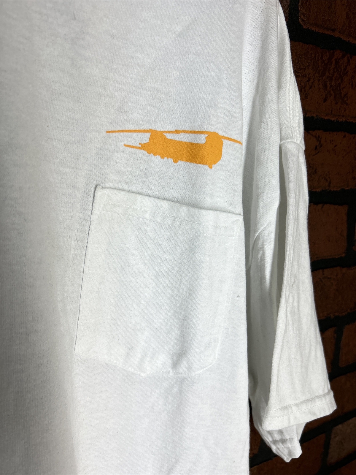 NOS 1990’s Size 2XL Boeing Employee MH-47G Chinook Helicopter Launch shirt White