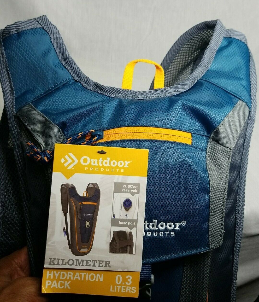 Hydration Backpack Outdoor Products Kilometer Only Black Hiking Work