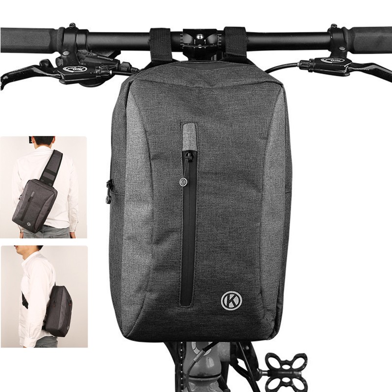 Folding Bike Mountain Bicycle Scooter Handlebar Bag Backpack Cycling Head Pouch