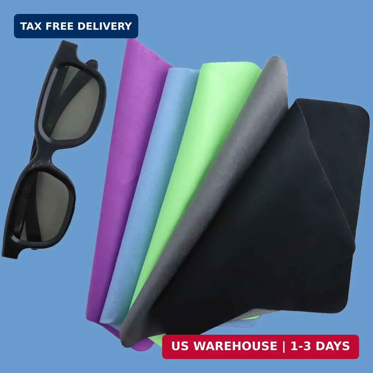 40 Pcs 6 x 7 Inch Multiple Colour Microfiber Cleaning Cloths Multicolor Glasses