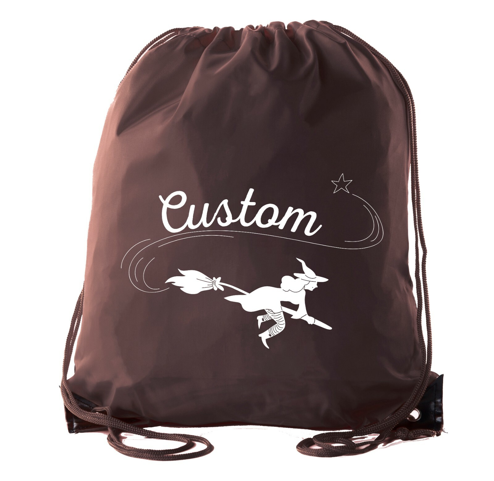 Witch whoosh name cinch Bags, Halloween Treats Bags, Halloween Custom Cinch Bags
