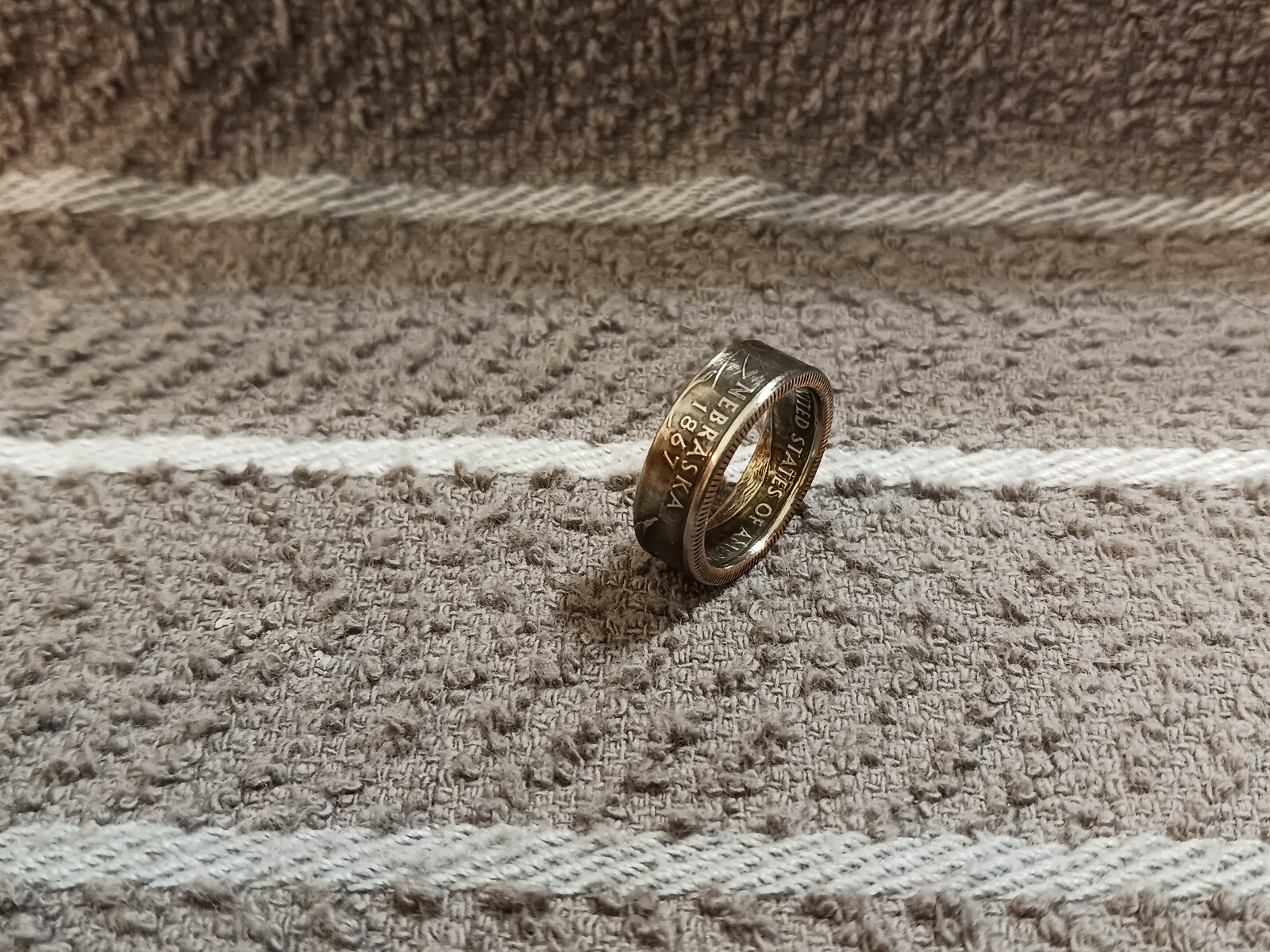NEBRASKA  State Clad  Washington Quarters coin ring 6 (2006)