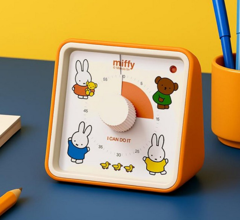 Miffy Pomodoro Timer Silent LED Study Kitchen Countdown Timer 60 Min