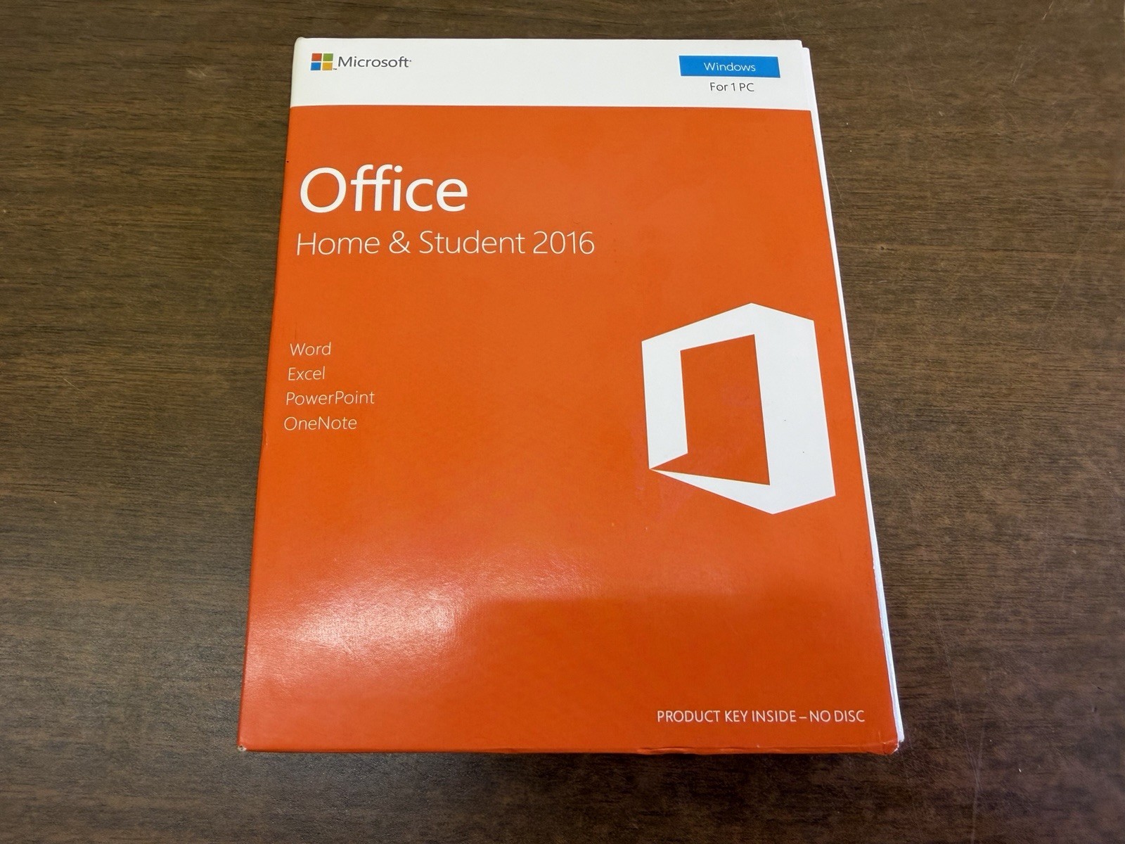 Microsoft Office Home and Student 2016 Windows 1 User PC Key Card Only No Disc