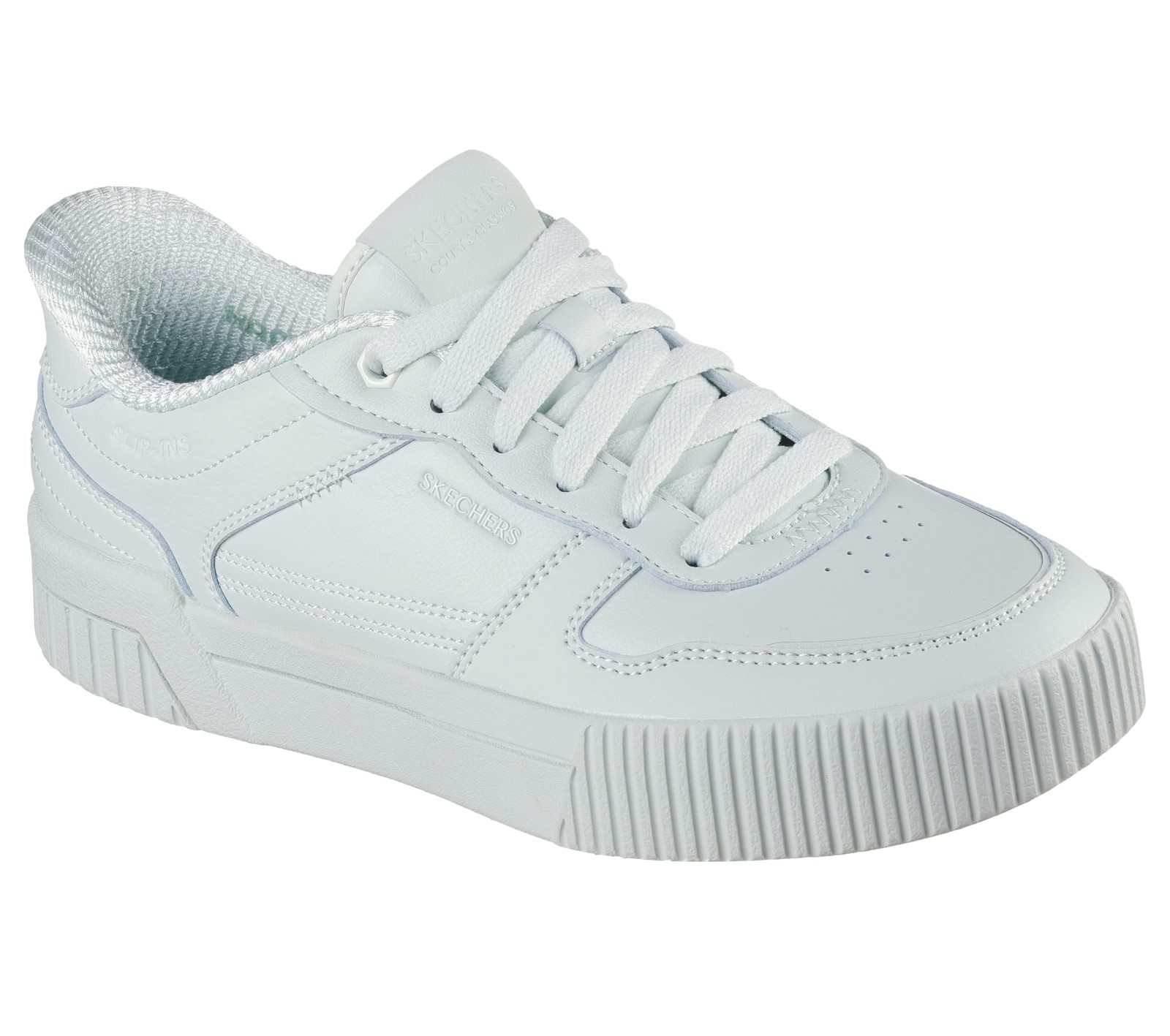 Skechers Court & Classics Womens,Jade-Soft HUES,MNT,6.5 M US