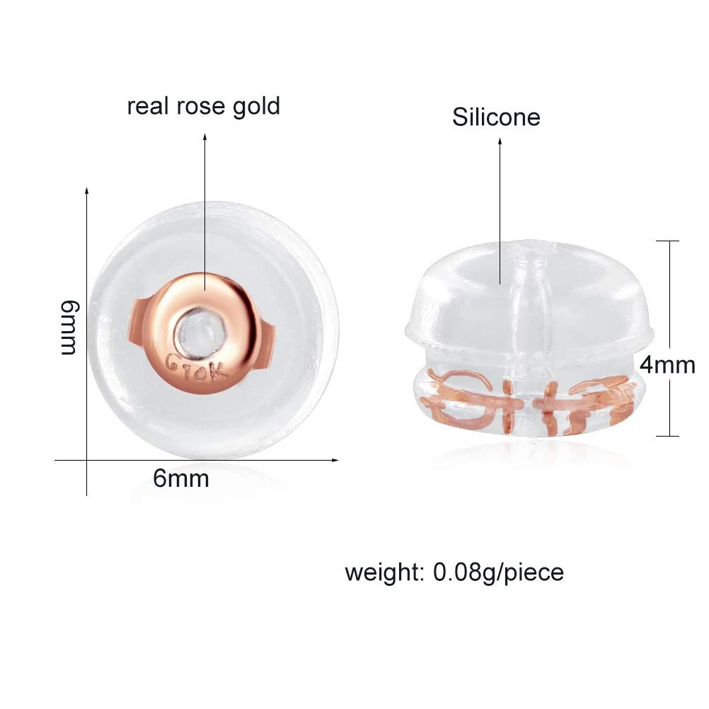 Silicone Earring Backs Replacement | Comfortable Rubber Earring Backings for ...