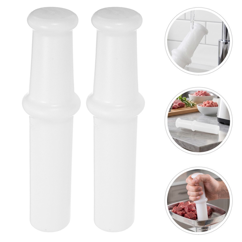 4pcs Meat Grinder Pusher -7.7x1.5" Kitchen Food Grinding Masher Stick - Meat