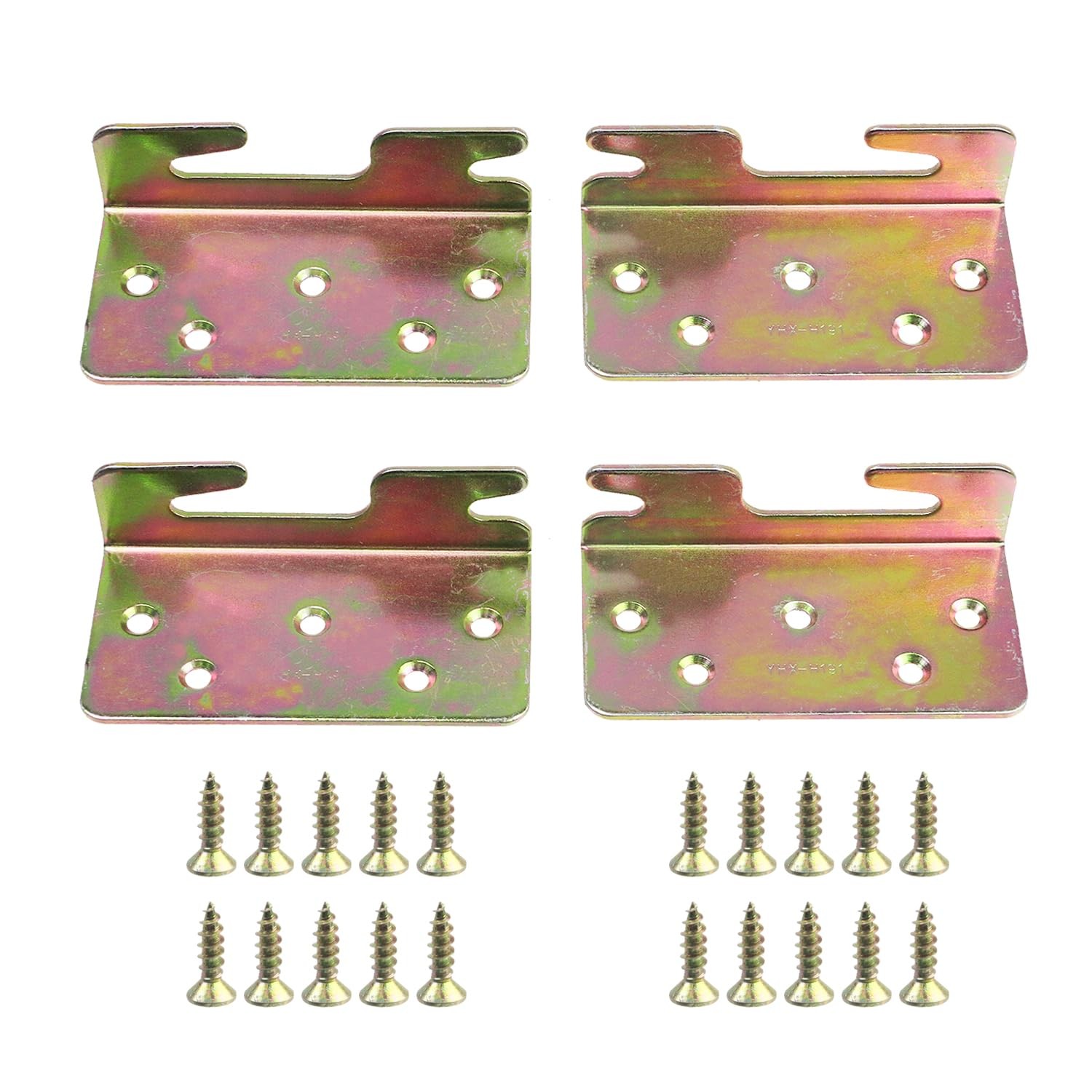 Bed Accessories Wood Bed Rail Bracket 4 Pcs Bed Rail Hooks Plates Beds Frame Bra