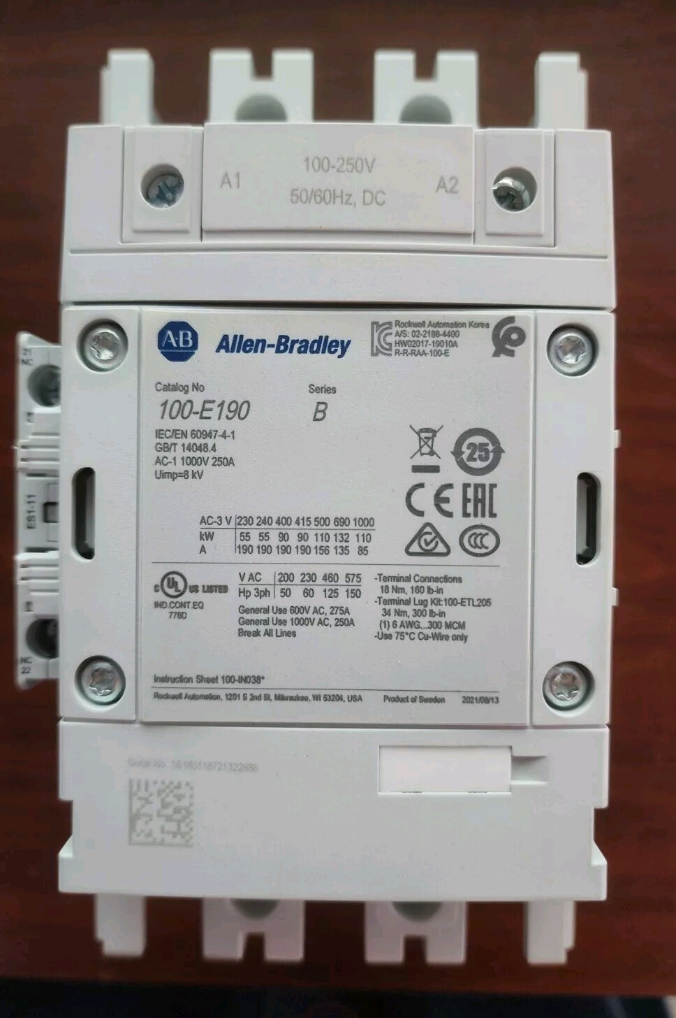 NEW OPEN BOX Allen-Bradley 100-E190KD11 Contactor - U.S. SELLER