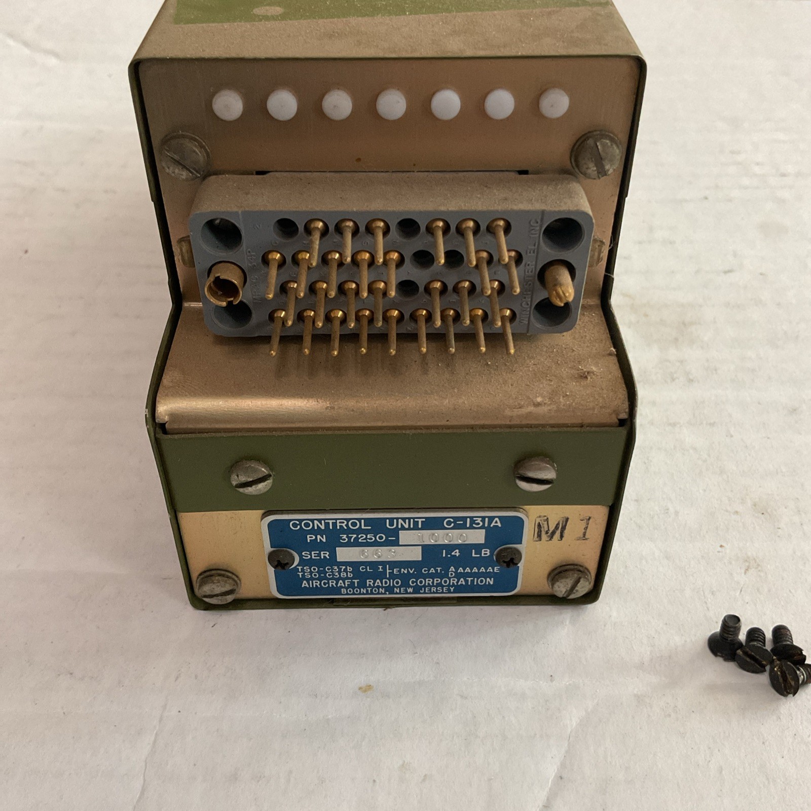 Vintage ARC Cessna Aircraft Control Unit C-131A Untested