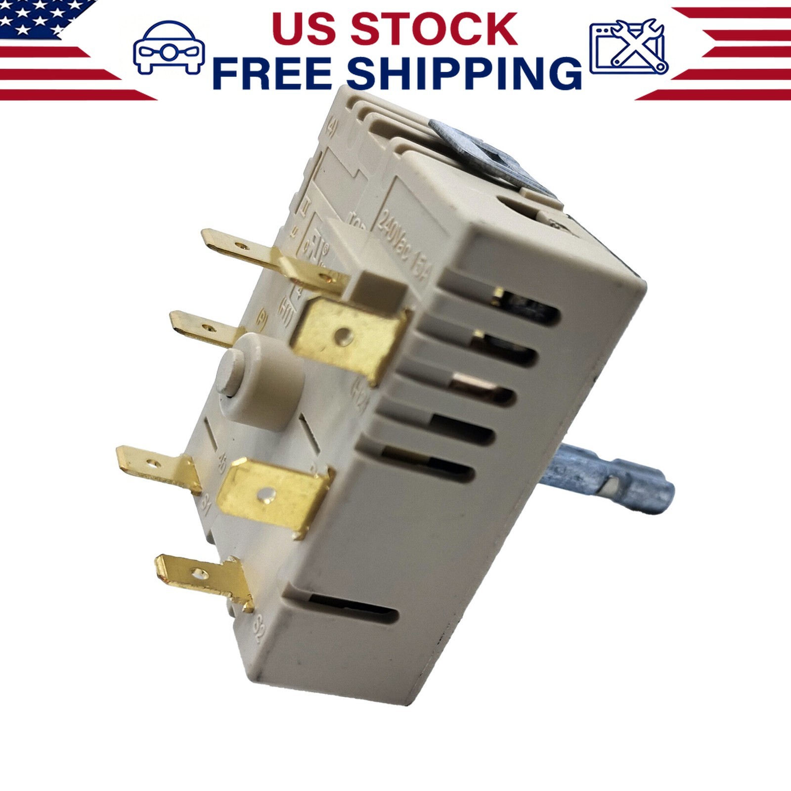 DG44-01006B Range Dual Surface Element Control Switch for Samsung PER001-12 D
