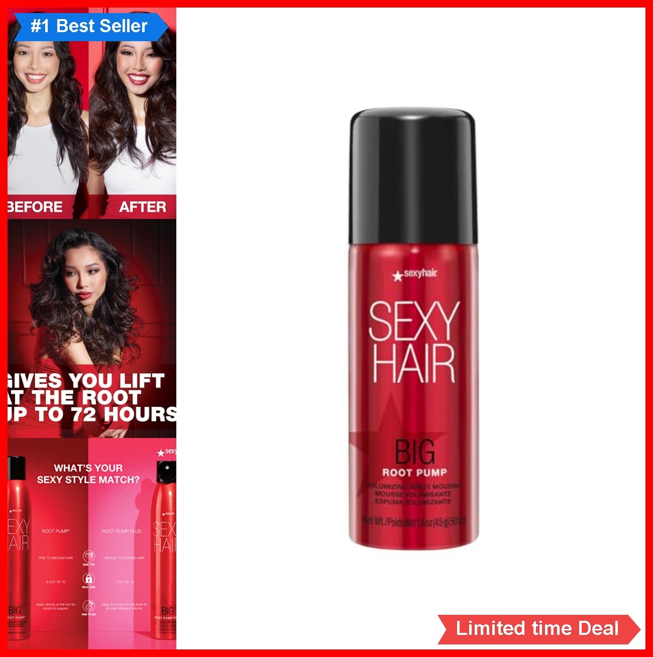 Volumizing Spray Mousse Medium Hold Humidity Resistant Hair Root Lift Thermal