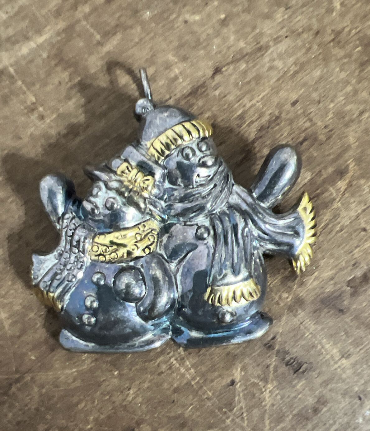 Best Two Tone Snowman Pendant/brooch
