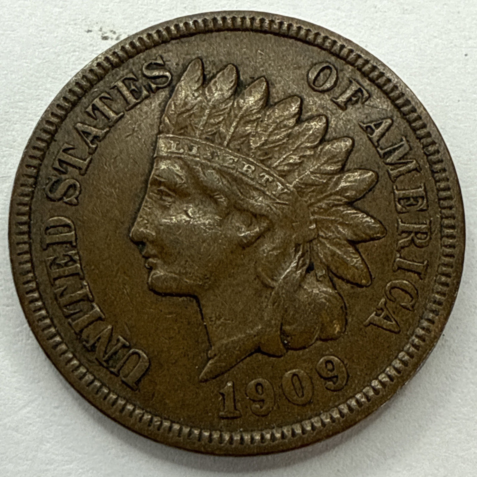 1909 Indian Head Cent Exact Coin Imaged #IND2089