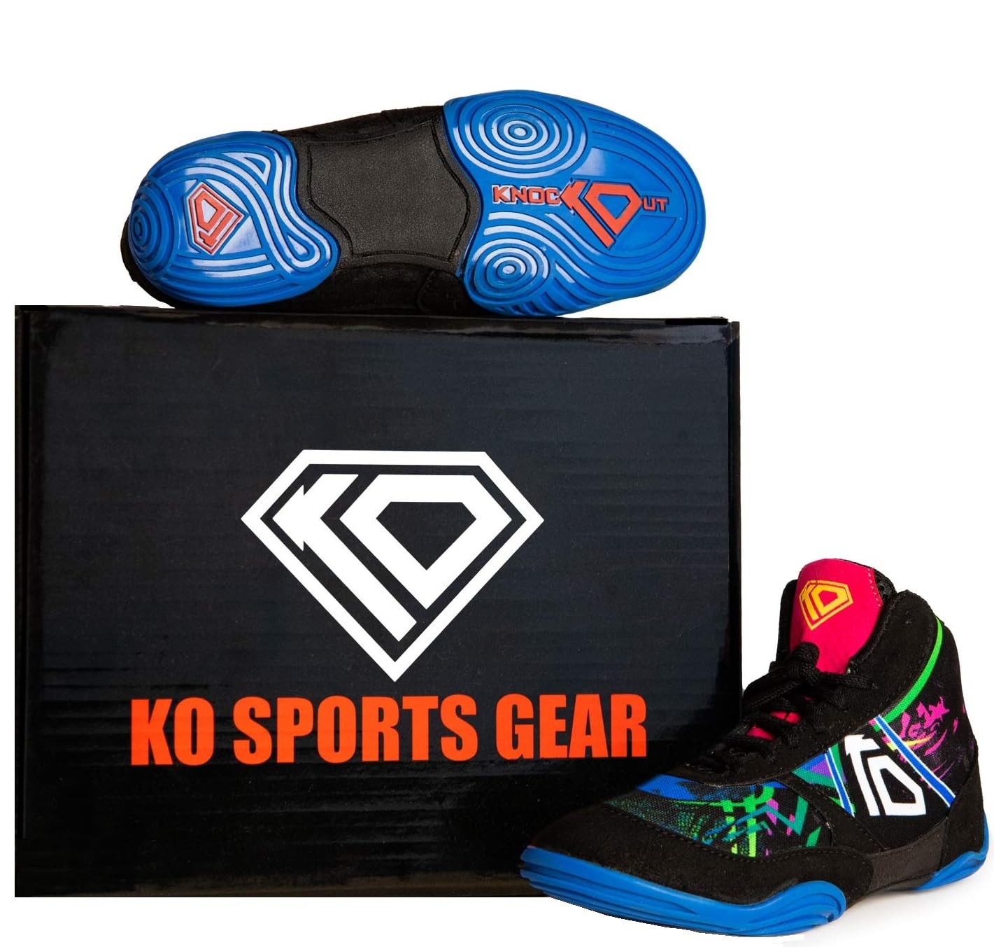 Youth and Kid's Wrestling Shoes, Ideal for Young Wrestlers (Multicolored, 2)