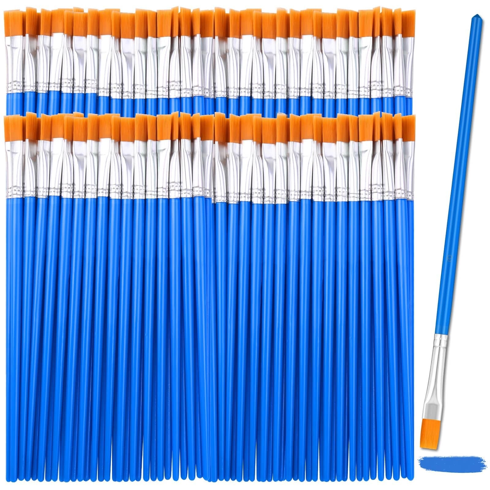 126 Pcs Flat Paint Brushes Bulk for Acrylic Painting Art Crafts Kids Beginners