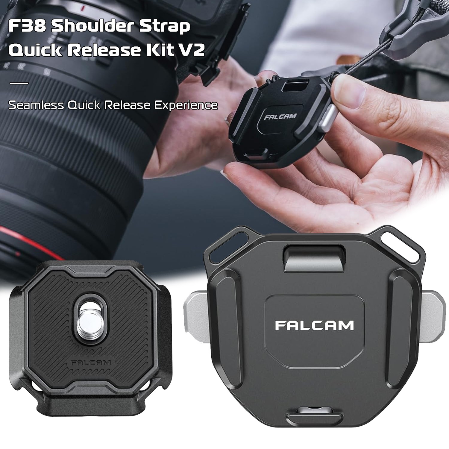 FALCAM F38 Camera Strap Quick Release Clamp Base & Plate Full Set Camera Mount