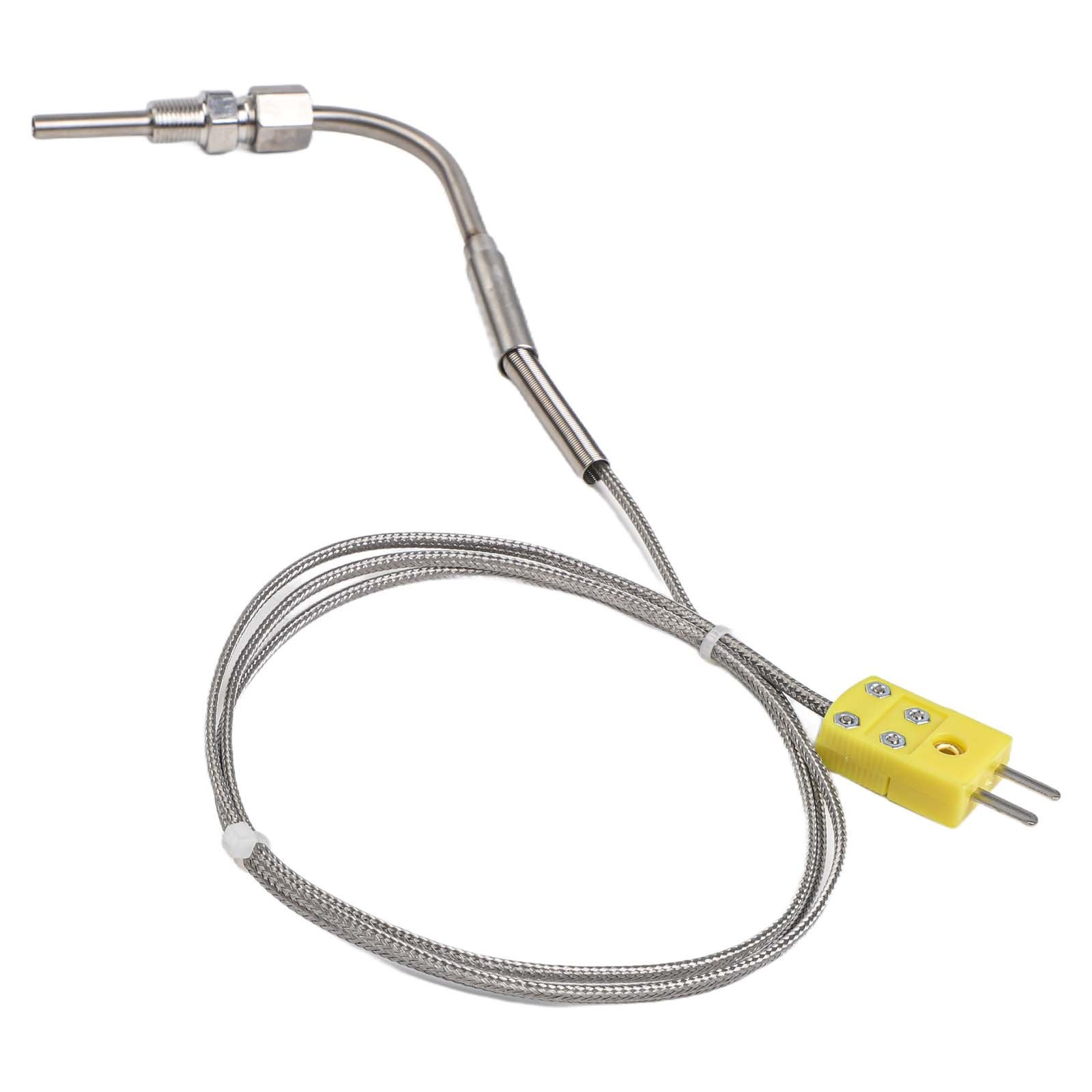 1m EGT Temperature Sensor K-Type Exhaust Gas Probe Thermocouple 1/8-NPT Thread