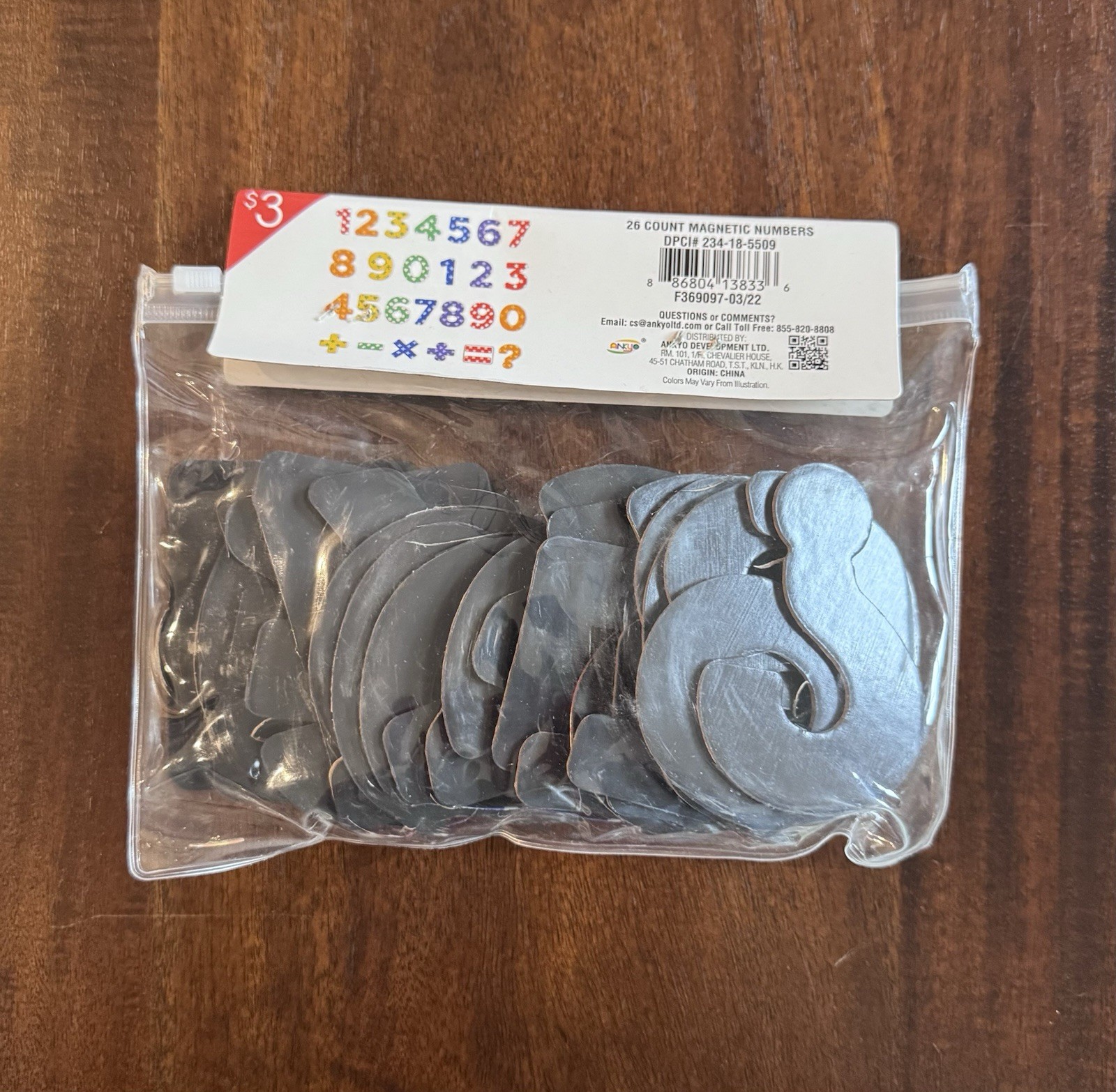 3" Magnetic Numbers 26 Count Set Multicolor With Design