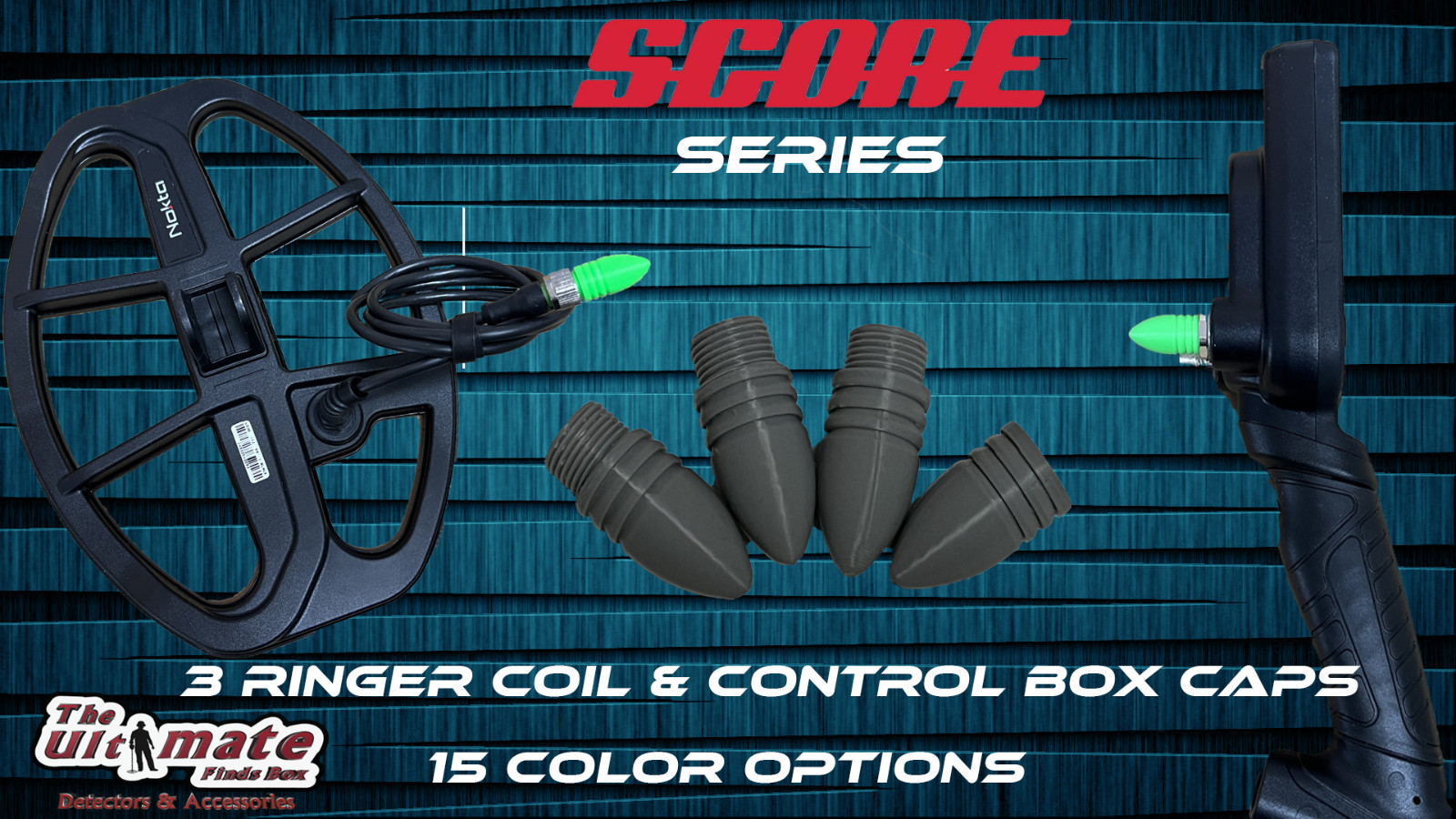 Nokta Score Series 3 ringer coil and control unit caps Set of 4
