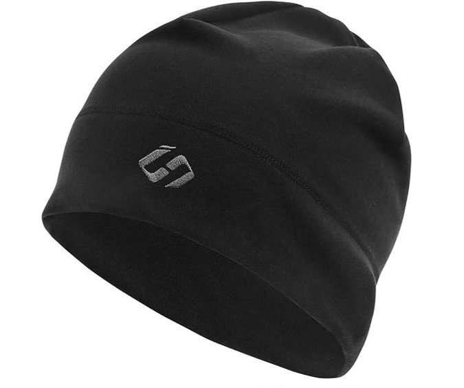 HASAGEI Thermal Running Hat Men’s Winter Skull Cap Cycling Helmet Liner Black