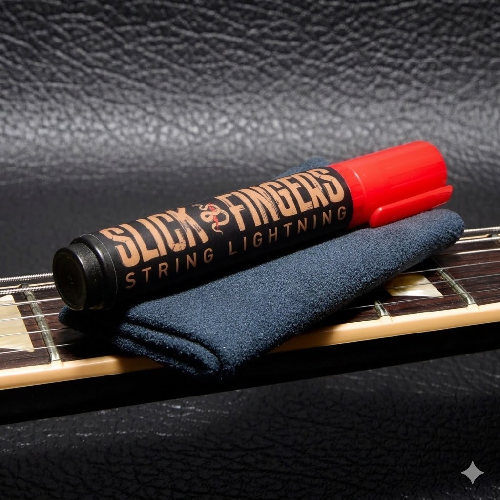 STRING LIGHTNING Guitar String Conditioner Lubricant & Cleaner 3 Pc Set