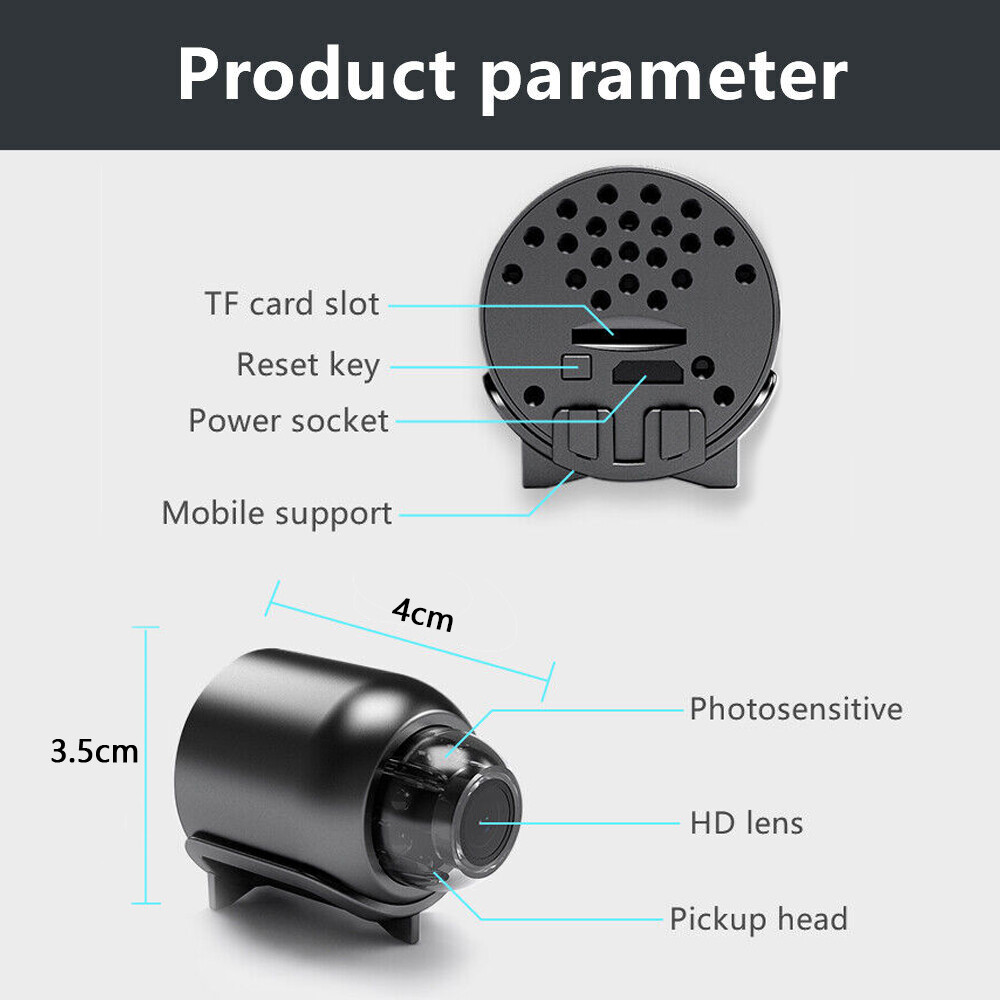 1080P HD Mini Camera Motion Detection Camcorder Night Vision Home Security Cam